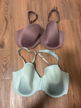 ThirdLove Two Underwire Bras in Purple and Light Blue